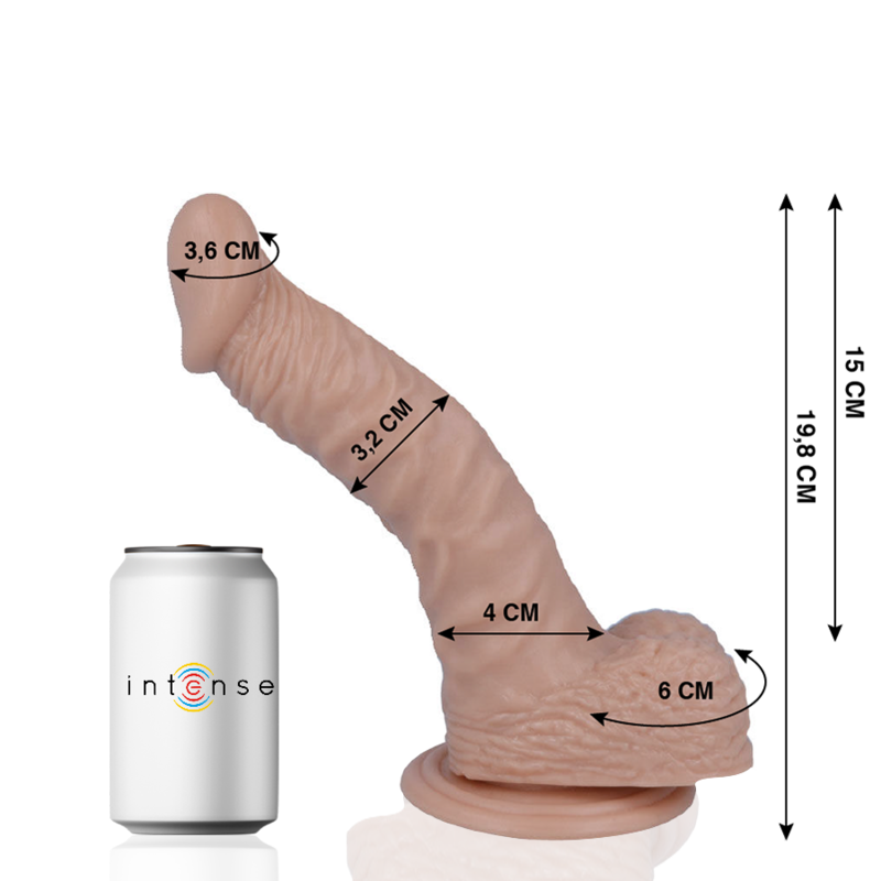 Dildo, Mr Intense - Realistic Cock, cu Ventuza, 19.8 x 3.2 CM