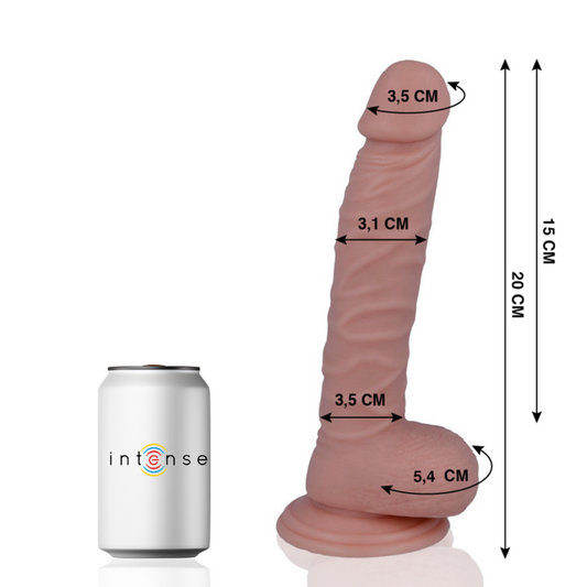 Dildo Realist, MR INTENSE - Nr. 19, Cauciuc si PVC, 20 cm x 3,1 cm