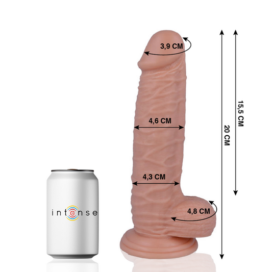 Dildo Realist, MR INTENSE - Nr. 20, Cauciuc si PVC, 20 cm x 4,6 cm