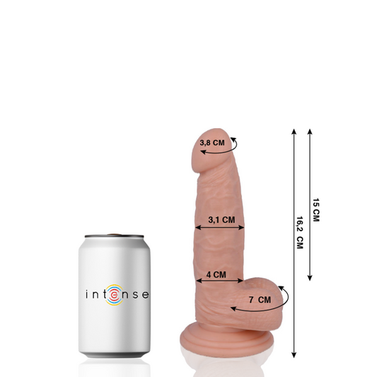 Dildo Realist, MR INTENSE - Nr. 4, Cauciuc si PVC, 16,2 cm, Diametru 3,1 cm