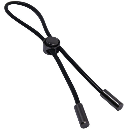 Inel pentru Penis si Testicule pe Snur, PRETTY LOVE - Reglabil, Negru