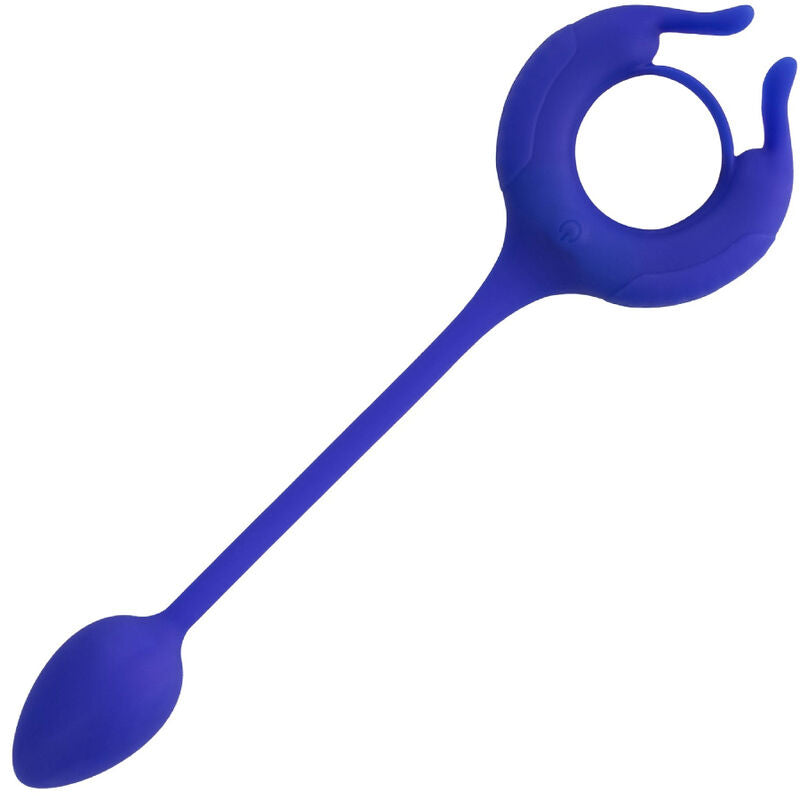 Inel Penis, CalExotics - Admiral Plug And Play, cu Greutate, Albastru