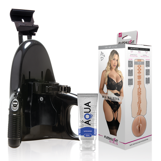 Vagin Fleshlight Mia Malkova Lvl Up + Universal Launch + Lubrifiant Aqua Quality 50 ml