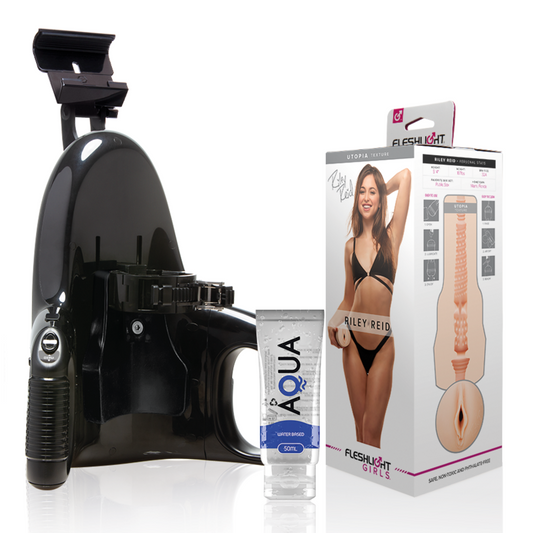 Vagin Fleshlight Riley Reid Utopia + Universal Launch + Lubrifiant Aqua Quality 50 ml