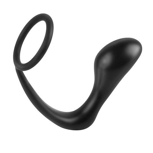 Inel Penis cu Dop Anal, Anal Fantasy - Ass-Gasm, Silicon 100% fara Ftalati, Lungime Inserabila 8 CM