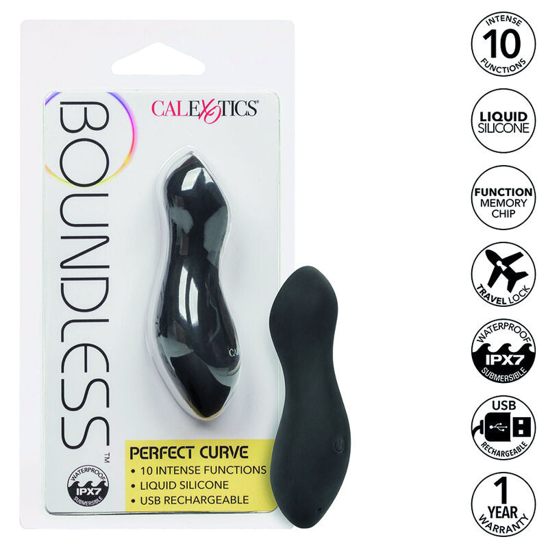 Vibrator, CalExotics - Boundless Perfect Curve, Silicon Lichid Impermeabil IPX7, 9.5 CM x 3.25 CM