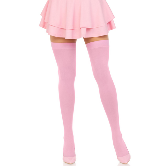 Ciorapi Nylon Pana la Coapsa, LEG AVENUE - Roz, Marime Unica