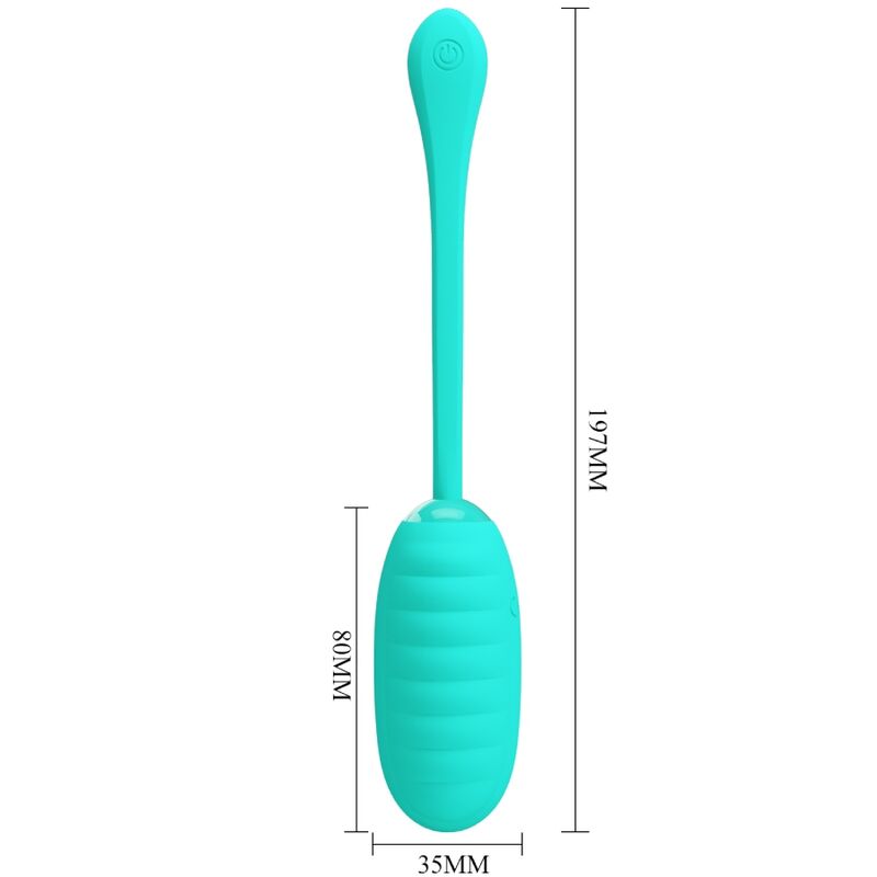 Ou Vibrator, Pretty Love - Kirk, Reincarcabil USB, Verde Aqua