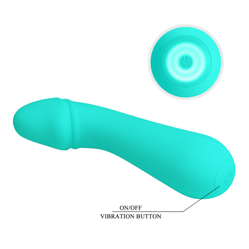 Vibrator Punctul G, Pretty Love - Cetus, Reincarcabil, Verde Aqua