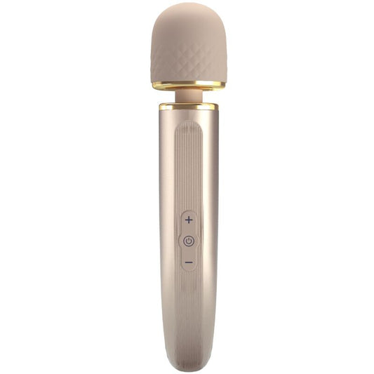 Masator Wand, PRETTY LOVE - 7 Moduri Vibratii, Silicon Moale, Sampanie, 29 cm