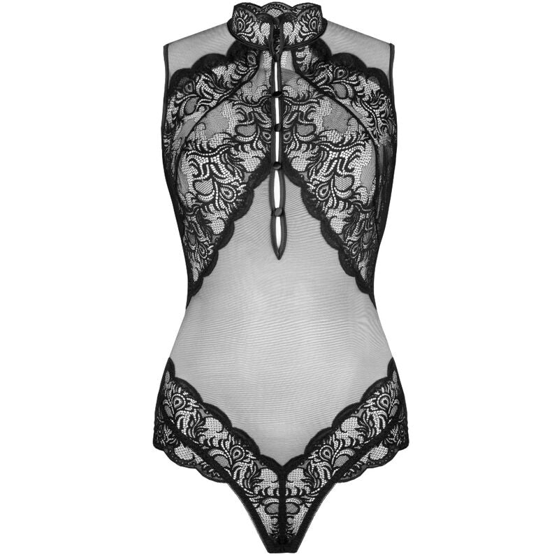 Body, Livco Corsetti Fashion - Sagen LC 90694, Dantela si Plasa Transparenta, Negru