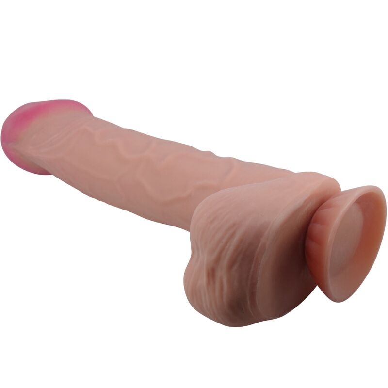 Dildo, Pretty Love - Sliding Skin Series Realistic, cu Ventuza, 26 CM Maro