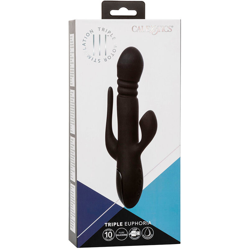 Vibrator, CalExotics - Triple Euphoria, Actiune Tripla, Negru