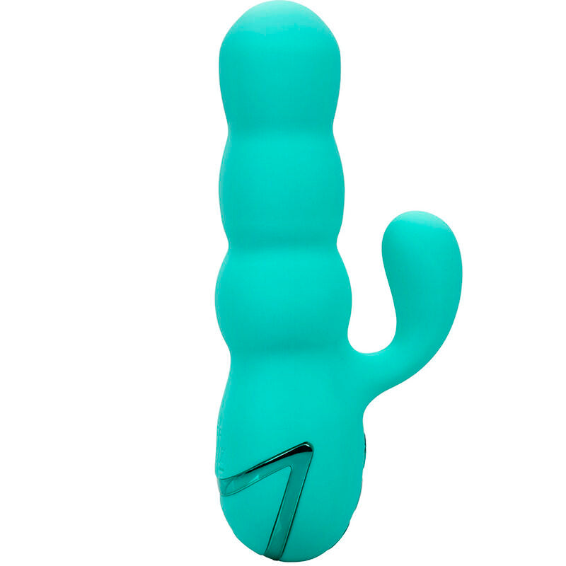 Vibrator Rabbit, CalExotics - California Dreaming Del Mar Diva, 10 Functii de Vibratii si 3 Viteze de Impingere, Aqua Green