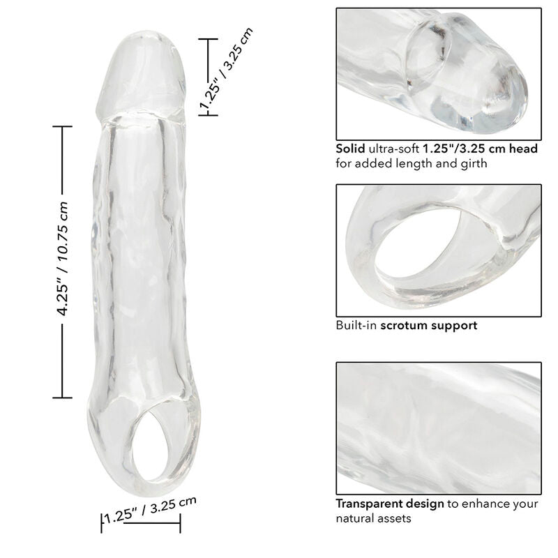Extensie Penis, CalExotics - Performance Maxx Clear Extension 5.5, Cap Solid Ultra-Moale, 13.97 CM Transparent