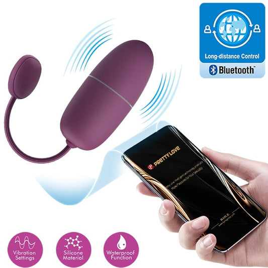 Ou Vibrator cu App, PRETTY LOVE - Nymph, 12 Functii, Lila