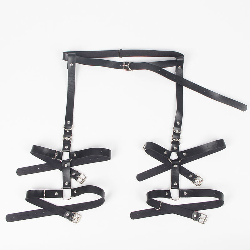 Harness cu Jartiere, Subblime, cu Inele, One Size / Negru