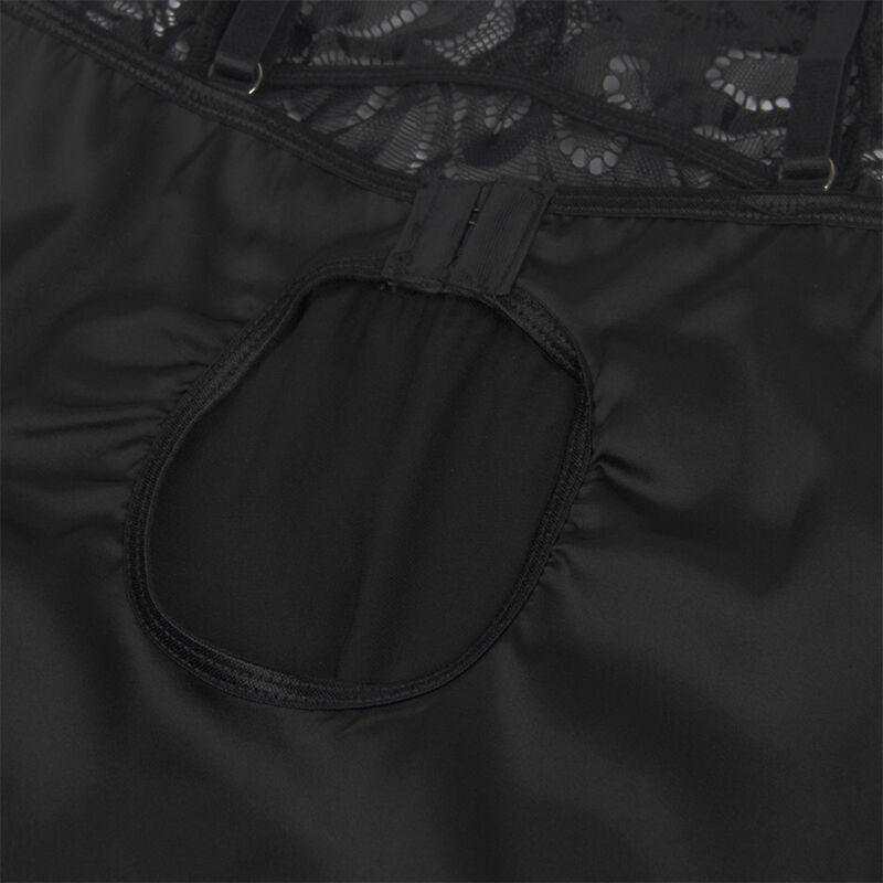 Babydoll, Subblime, cu Imprimeu Floral pe Piept, S/M Negru