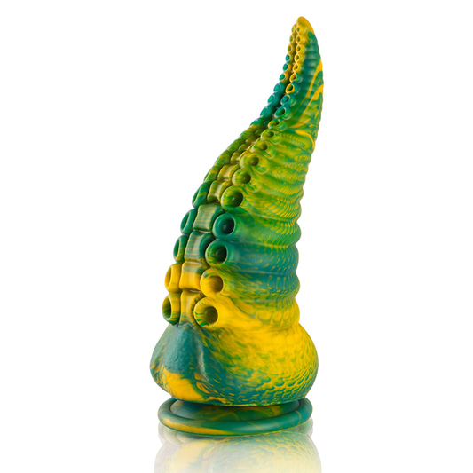 Dildo tentacul, EPIC - Cetus, Silicon, Verde, Marime Mare, 20,5 cm