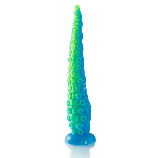 Dildo cu Tentacule Fluorescent, EPIC - Scylla Cybersilicock, Silicon, Marime Mare, 31,5 cm
