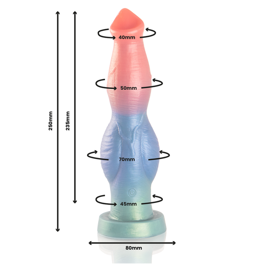 Dildo cu Vibratii Telecomanda, EPIC - Arion Symphony of Pleasure, Silicon, Reincarabil