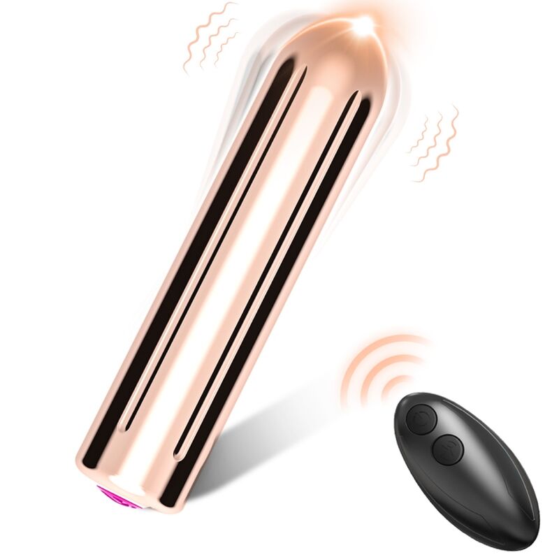 Vibrator Bullet, Armony - Warhead Remote Control, 9 Moduri de Vibratie, 2 CM x 8.8 CM Auriu