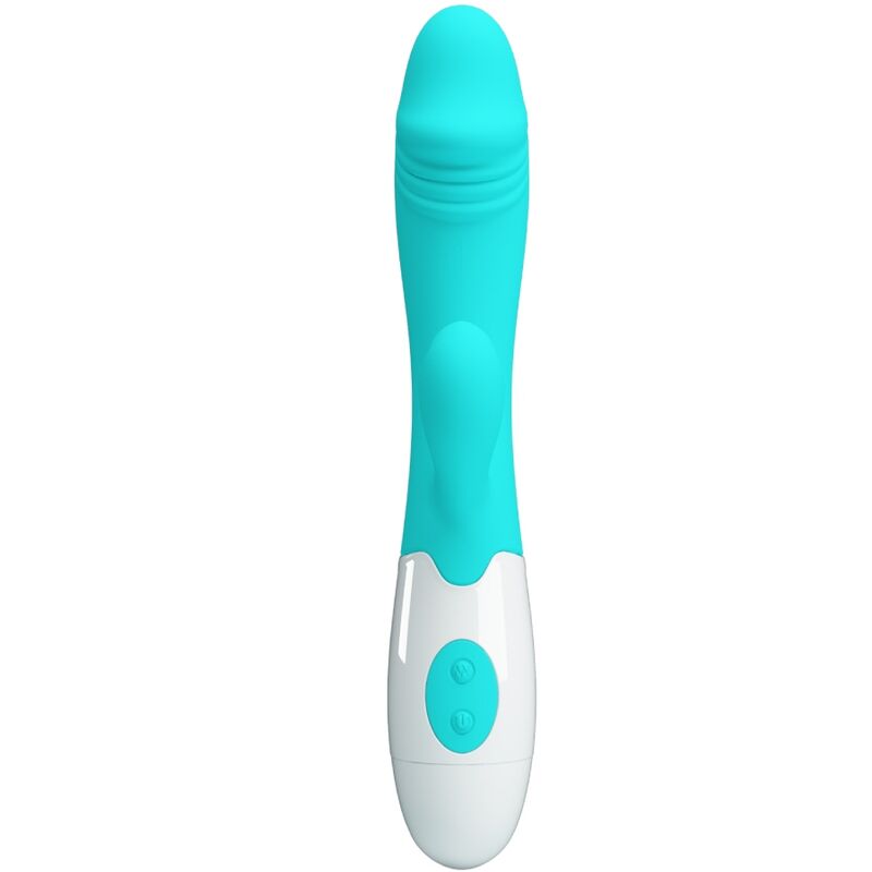 Vibrator G-Spot, Pretty Love - Snappy, Stimulator Dual Punct G si Clitoris, Turcuaz