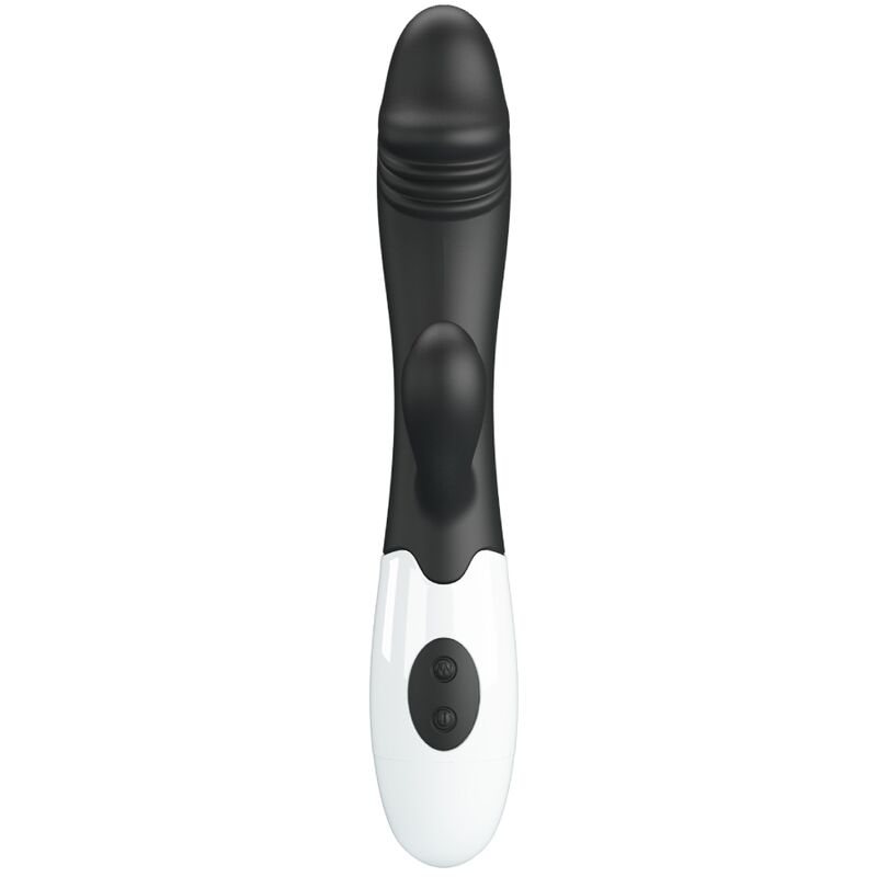 Vibrator Punctul G, Pretty Love - Snappy, Stimulator Dual Punct G si Clitoris, Negru