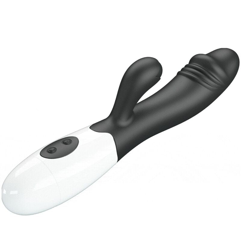 Vibrator Punctul G, Pretty Love - Snappy, Stimulator Dual Punct G si Clitoris, Negru