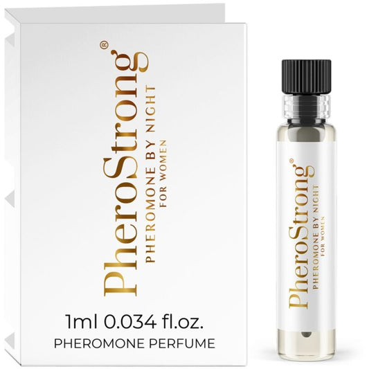 Parfum cu Feromoni pentru Femei, PHEROSTRONG - By Night, Vanilie Cafea Lemnos, 1 ml