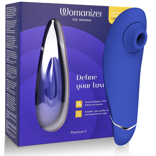 Stimulator Clitoris, WOMANIZER - Premium 2, Tehnologie Pleasure Air, 14 Trepte, Blueberry