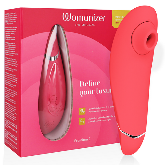 Stimulator Clitoris, WOMANIZER - Premium 2, Tehnologie Pleasure Air, 14 Trepte, Zmeura