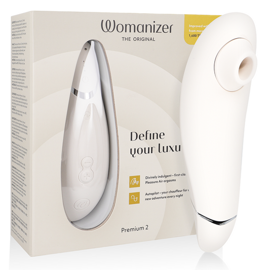 Stimulator Clitoris, WOMANIZER - Premium 2, Tehnologie Pleasure Air, 14 Trepte, Gri Cald