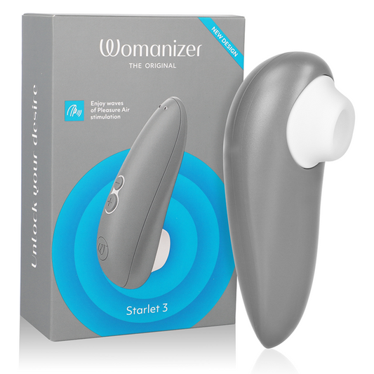 Stimulator Clitoris, WOMANIZER - Starlet 3, Tehnologie Pleasure Air, 6 Trepte, Gri