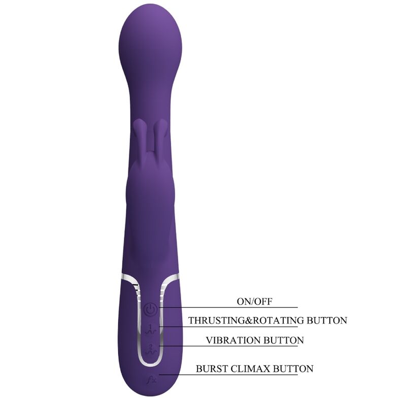 Vibrator Rabbit, Pretty Love - Dejon, 3 in 1 Multifunctional, Mov