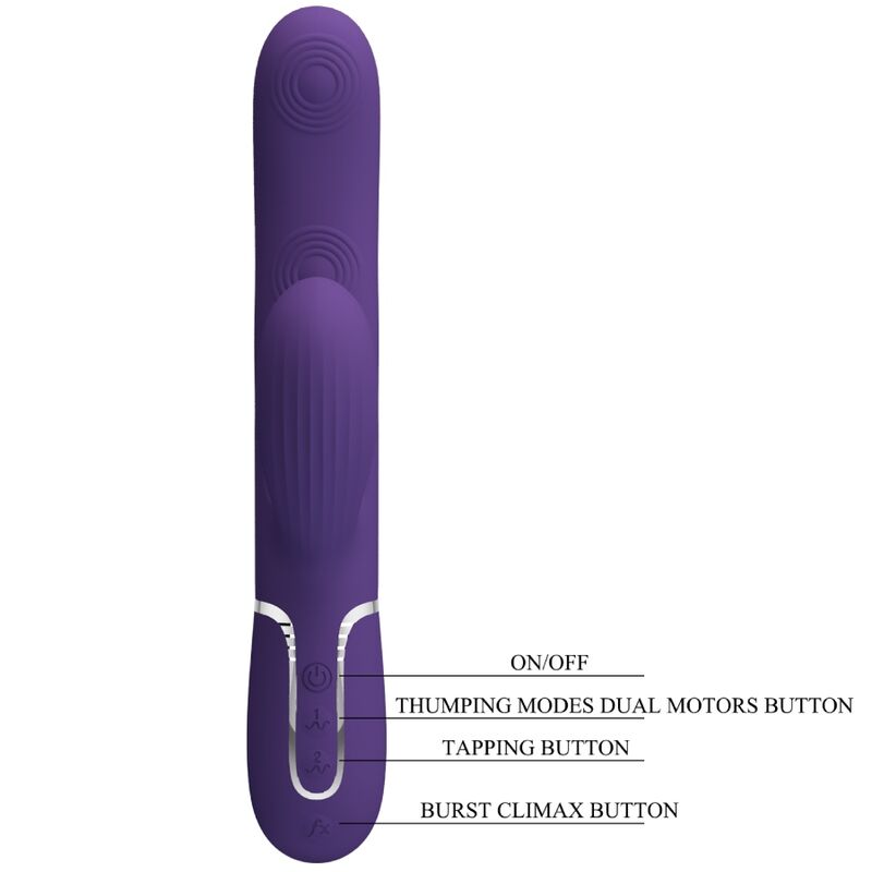 Vibrator G-Spot, Pretty Love - Perlita, 3 in 1 Multifunctional, Mov