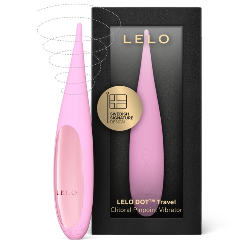 Stimulator Clitoris, Lelo - Dot Travel, Vibratii Puternice, Roz