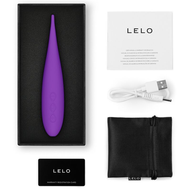 Stimulator Clitoris, Lelo - Dot Travel, 8 Moduri de Vibratie, Purple