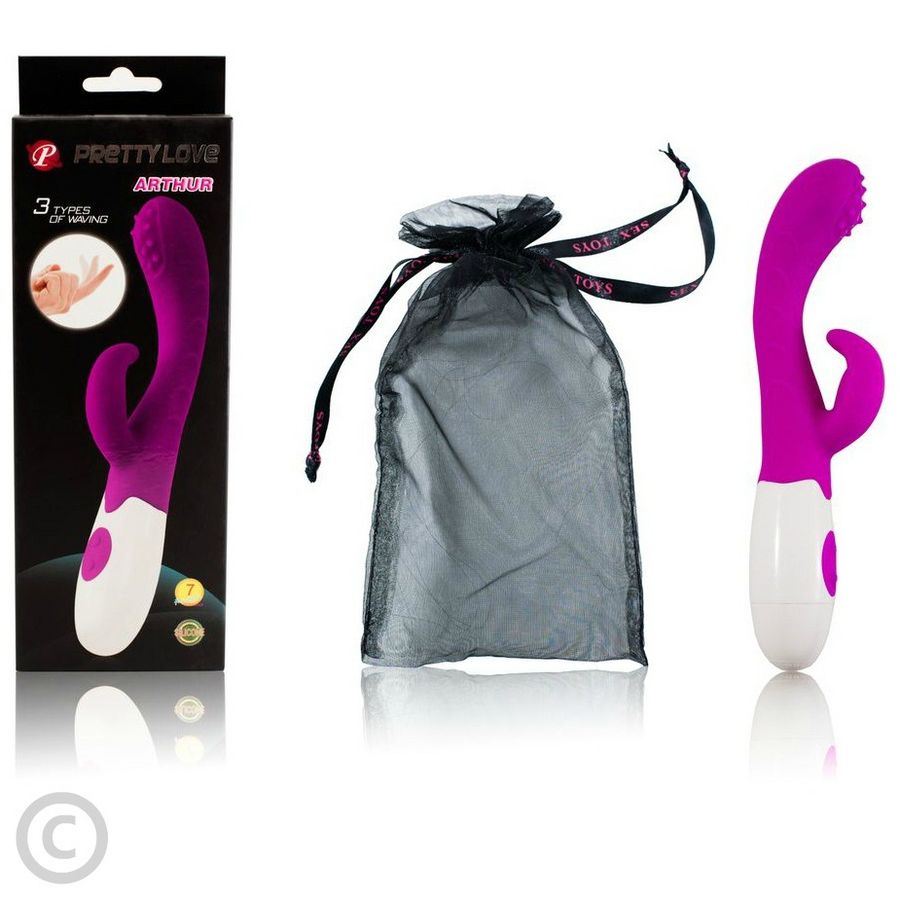 Vibrator, Pretty Love - Flirtation Arthur, Stimulare Punct G si Clitoris, Lila/Alb