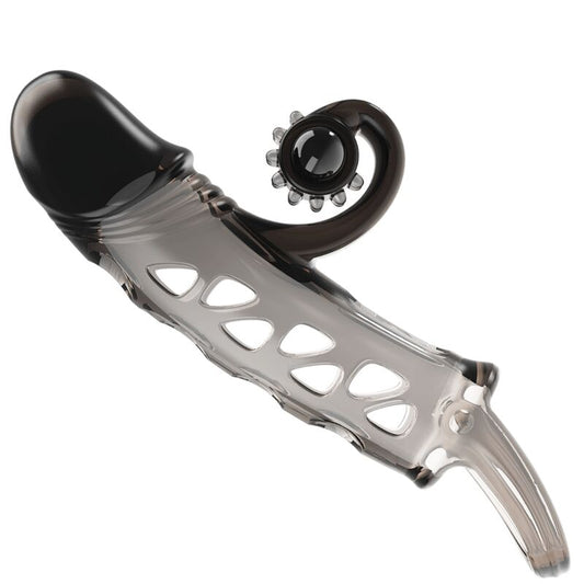 Manson pentru Penis cu Vibratii, ROMANCE - Extins, TPR, Negru