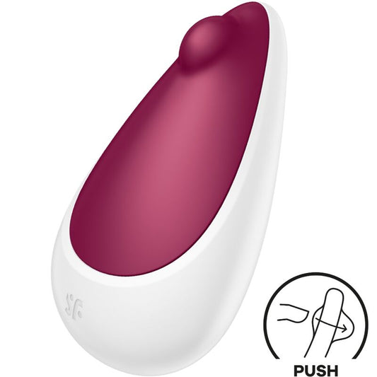 Stimulator Clitoris, SATISFYER - Spot On 3, 12 Vibratii, Impermeabil IPX7, Berry