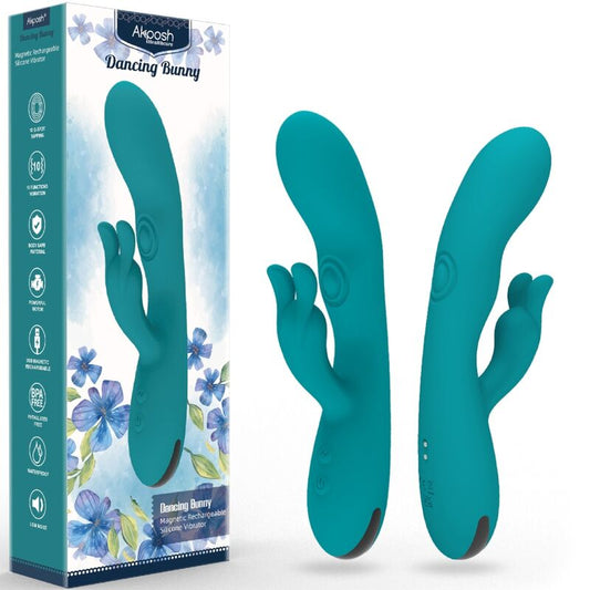 Vibrator Iepuras, Armony - Dancing Bunny, 10 Viteze, Verde