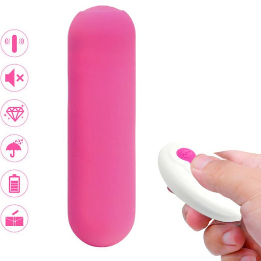 Vibrator Bullet Armony, Splash Joie, Silicon, Control de la distanță, 10 vibrații, 75 X 19 CM, Roz