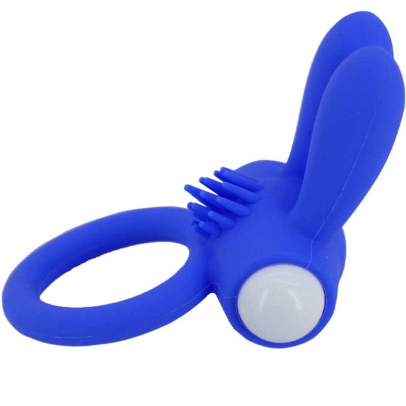 Inel Vibrator, Armony - Mr Bunny, Silicon Medical, Albastru