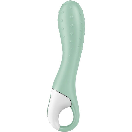 Vibrator Gonflabil Punct G, SATISFYER - Air Pump Vibrator 3, 12 Vibratii, Menta