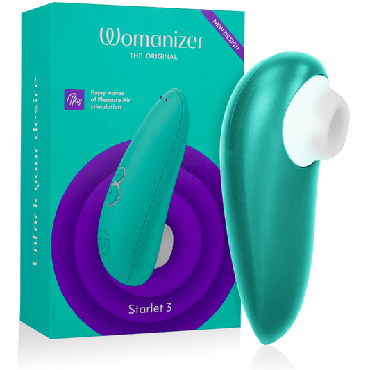 Stimulator Clitoris, WOMANIZER - Starlet 3, Tehnologie Pleasure Air, 6 Trepte, Turcoaz
