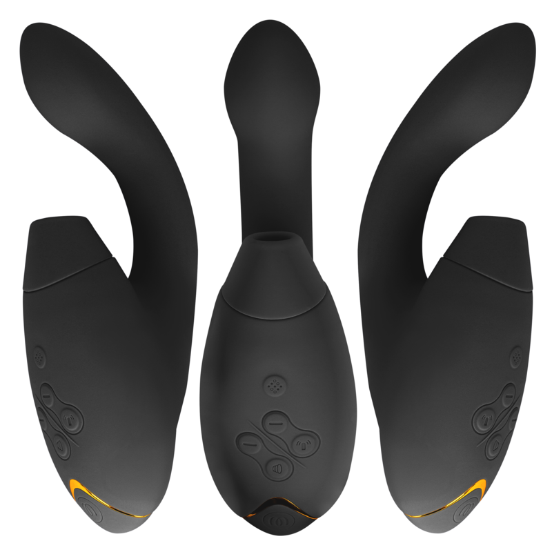 Stimulator Dual, Womanizer - Duo 2, Tehnologie Pleasure Air, Negru