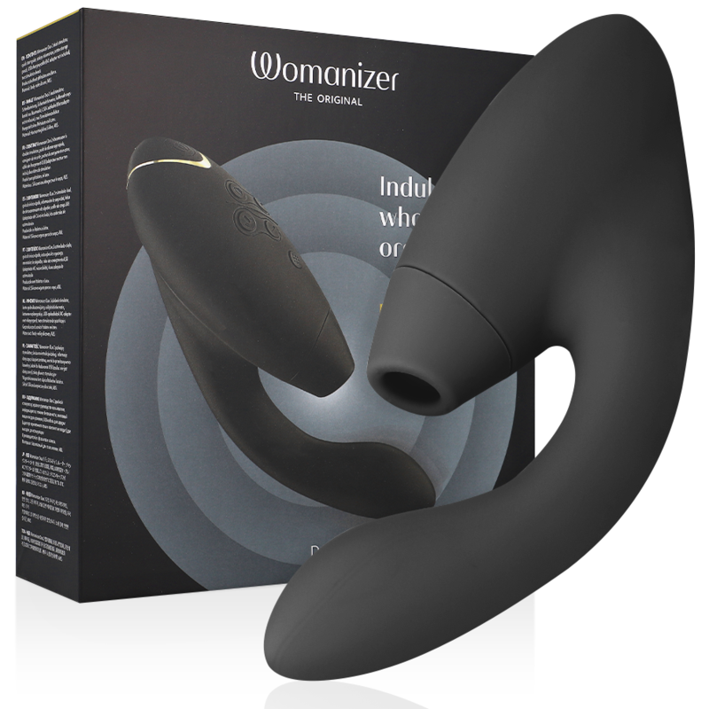 Stimulator Dual, Womanizer - Duo 2, Tehnologie Pleasure Air, Negru