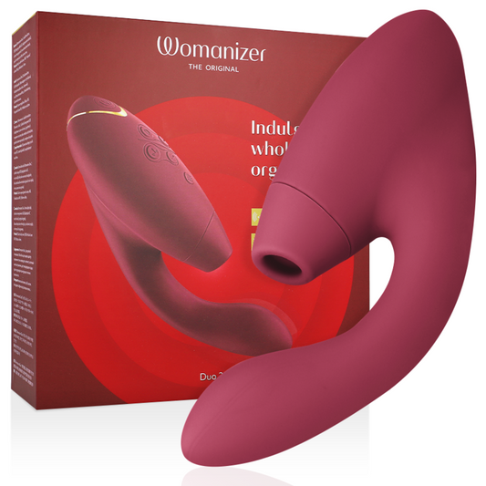 Stimulator Dual Rabbit, WOMANIZER - DUO 2, Tehnologie Pleasure Air, Bordo