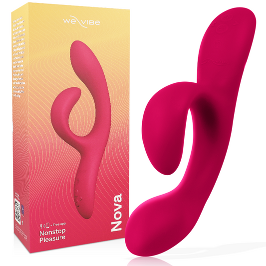 Vibrator Rabbit, WE-VIBE - Nova, Stimulator Clitoris Flexibil, Aplicatie We-Connect, 21,5 cm